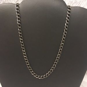 Gunmetal Silver Double Chain